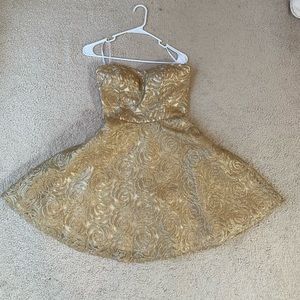 Gold formal dress